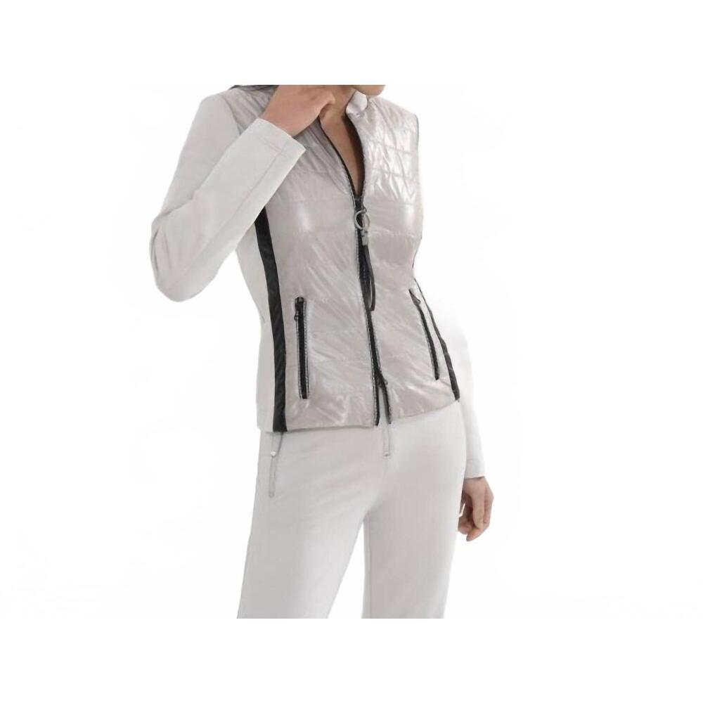 NEW I'CONA quilted zipper style jacket in oyster black